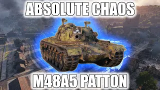 Absolute CHAOS!!! - World of Tanks M48A5 Patton can still WIN!!!