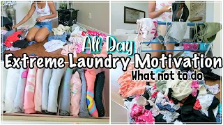 WEEKLY LAUNDRY ROUTINE | ULTIMATE ALL DAY CLEAN WITH ME