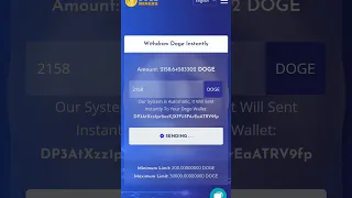 MINING CRYPTO WEB DOGEMINER.US SCAM, WITHDRAW MUST PURCHASE 50DHS DONT JOIN #crypto #dogecoin #doge