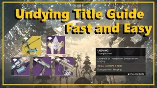 Destiny 2 Season of Undying: Undying Title Guide | Fast and Easy Title