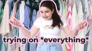 Trying On ALL My Clothes | Extreme Closet Cleanout + Wardrobe Declutter 2024