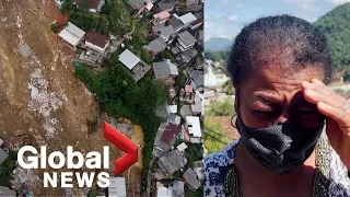 Brazil mudslides: Rescue workers search for survivors in Petropolis as death toll tops 100