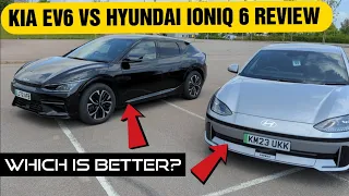 Kia EV6 VS Hyundai ioniq 6 - Full UK review 2023 - side by side comparison in size and comfort