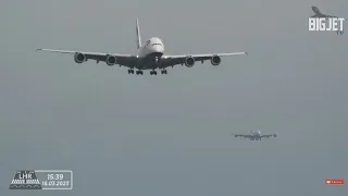 A380 Landing Challenge 💪 BA v EK at 00:37:32