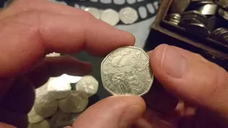 50p Coin Hunt - Quick 100!  Britannia Key Date Shows Her Face Again With Familiar Friends:  )