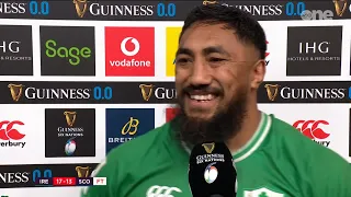 Bundee Aki thanks the Irish fans.