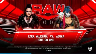 WWE Monday Night Raw Asuka vs Lyra Valkyria First round match in the Queen of the Ring tournament