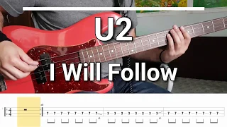 U2 - I Will Follow (Bass Cover) Tabs