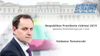 Valdemar Tomaševski. Prezidento rinkimai 2019, I turas