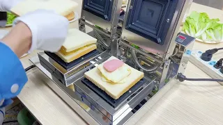 Double head sandwich maker panini maker burger machine mirror design