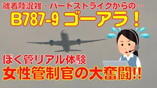 [Osaka Itami Airport] ANA766 landing go-around during departure and arrival rush