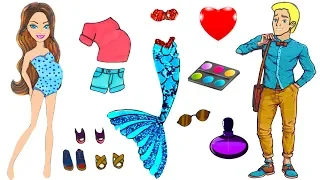 Paper doll dress up papercrafts clothes dresses shoes accessories wardrobe drawing and playing