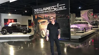 The Reclaimed Rust Exhibit. Welcome. I am about to enter  the showcase of the cars of James Hetfield