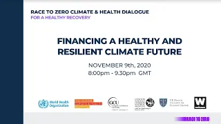 Financing a Zero-Carbon and Healthy Future | #RaceToZero