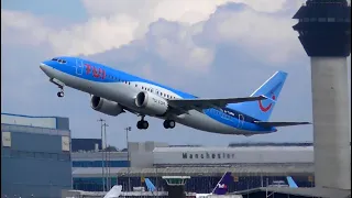 Plane Spotting at Manchester Airport, RW23R | Incl Emirates A380 & TUI MAX