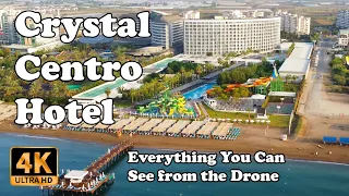 Crystal Centro Hotel from Drone Lara Antalya Turkey in 4K