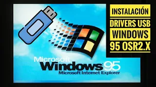 Cómo instalar soporte USB y usar una memoria flash USB (pendrive) en Windows 95 con XUSBsupp drivers