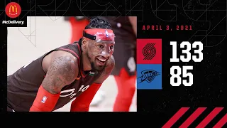 Trail Blazers 133, Thunder 85 | Game Highlights by McDelivery | April 3, 2021