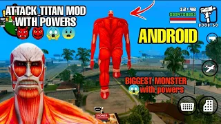 Biggest Colossal Titan with Powers Gta San Andreas Android | Attack on Titan Mod Gta Sa Android