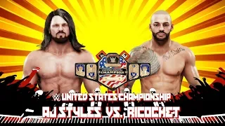 Extreme Rules 2019 - AJ Styles Vs Ricochet For The US Title - WWE 2K19