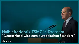 Halbleiterfabrik: Kanzler Olaf Scholz zum Bau der TSMC-Chipfabrik in Dresden