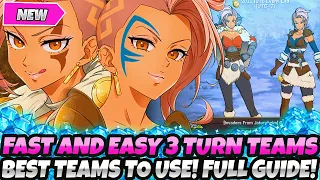 *FAST & EASY 3 TURN CLEAR GUIDE FOR GJALGA & GREIB!* BEST TEAMS FOR QUICK FARMING (7DS Grand Cross)