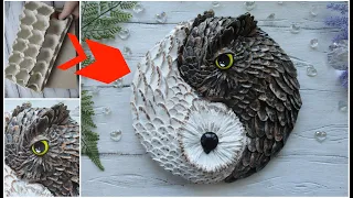 GORGEOUS PANNO FROM EGG TRAYS #DIY #OWL