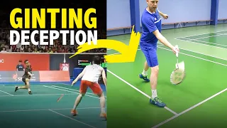 Ginting vs. Momota deception tutorial - Ginting deception