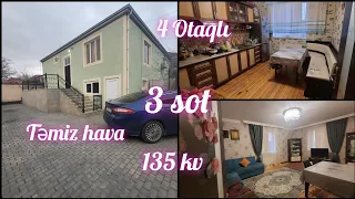 3 Sot torpaqda. 4 Otaqlı. 135 kv Həyət Evi təcili Satılır. 85000 ₼