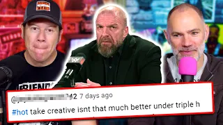 TRIPLE H'S CREATIVE NO BETTER THAN VINCE? Reacting to 🔥HOT TAKES🔥