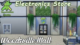 Renovation battle with Havana Sims| Woodsville Mall| Electronics store| The Sims 4| No CC
