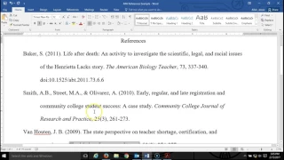 Basic for Format APA Style References Page Quick Demo