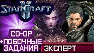 Starcraft 2 Совместные задания. Мертвые в ночи Эксперт Прохождение. Рейнор и Керриган