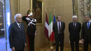 Incontro del  Presidente Mattarella con il Presidente della Repubblica di Lettonia