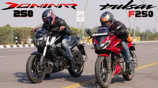 Bajaj Dominar 250 vs Bajaj Pulsar F250 Performance Test