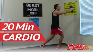 20 Min Cardio Shred Workout - HASfit Shredding Cardio Exercises at Home  - Cardio Workouts