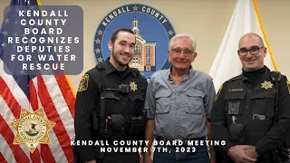 Kendall County Board Recognizes Deputies For Water Rescue