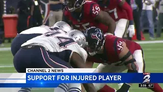 Injured football player's family gets donation from JJ Watt