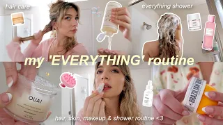 my EVERYTHING ROUTINE ☾⋆.˚₊ shower, skin, hair & makeup routine