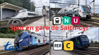 Spot en gare de Saint-Cyr : RER C, Ligne N et U, TER, TGV et train divers