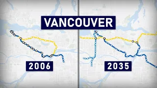 Evolution of the Vancouver SkyTrain 1985-2035 (animation)