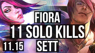FIORA vs SETT (TOP) | 11 solo kills, 2.5M mastery, 800+ games, 13/2/3 | KR Master | v11.15