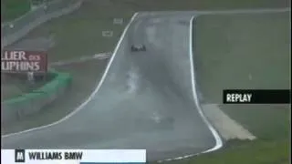 2001 Interlagos GP Ralf Schumacher spins retires Heidfeld Passes Trulli