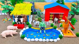Top creative diy miniature Farm Diorama | House Farm for Cattle | Farm Animal in a Barnyard