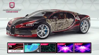 Asphalt 9 BUGATTI CHIRON Customization: Glowing Decals, Nitro Effects, and More | A9 China