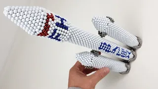 SpaceX Falcon Heavy made of Magnetic Balls | Magnetic Games