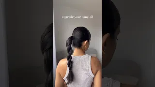 upgrade your ponytail with this easy hack #hairstyle #hairtutorial #ponytail