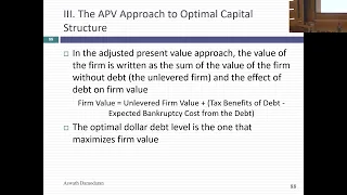 Session 20: Optimizing Debt Mix - APV and Peer Group Pressure
