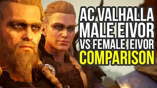 Assassin's Creed Valhalla Gameplay Male Eivor VS Female Eivor Comparison (AC Valhalla Gameplay)