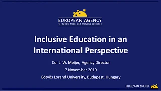 Inclusive Education in an International Perspective